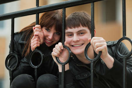 Happy young coupleの写真素材