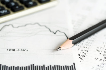 Financial graphs and charts