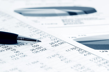 Financial graphs and chartsの写真素材