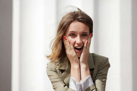 Happy young womanの写真素材