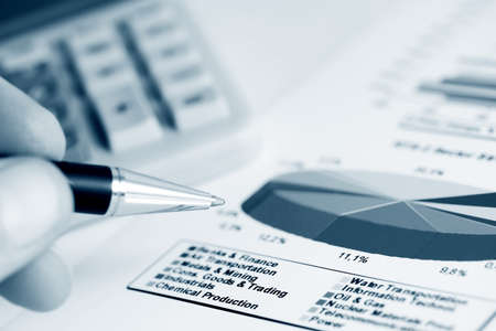 Financial graphs analysisの写真素材