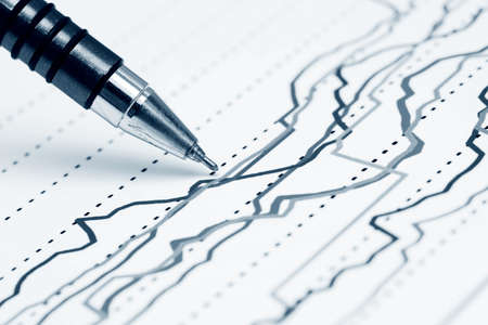 Financial graphs analysisの写真素材
