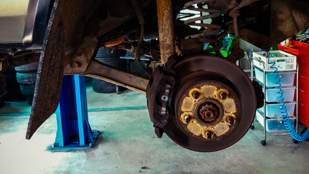 car maintenance in tire service centerのeditorial素材