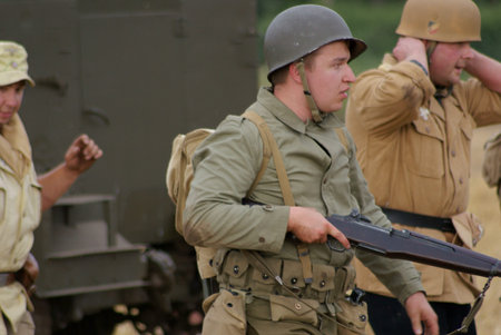 Front in Africa, soldiers Allies のeditorial素材