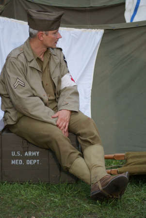 Soldier of USA  Medical help  Medical のeditorial素材