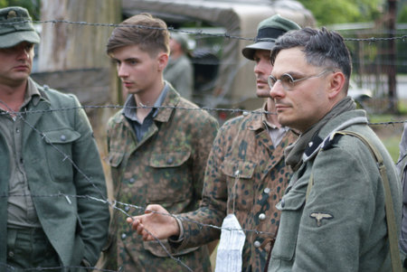 German prisoners in camp 