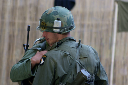 The soldiers of USA in Vietnam 