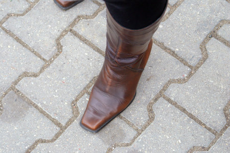Brown winter shoes for women.