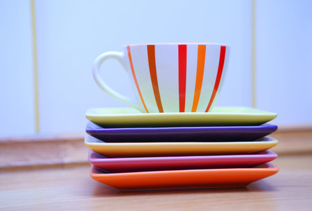 Color tableware coffee.