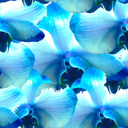 Seamless pattern with orchids. Saturated abstract backgroundのイラスト素材