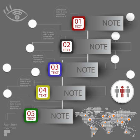 3d vector world map illustration and infographics design template.の写真素材