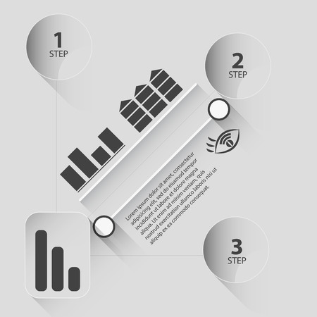 Infographics with banners with stickers for your text. Network Solutionの写真素材