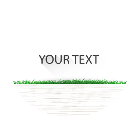 A strip of ground with grass with space for textのイラスト素材