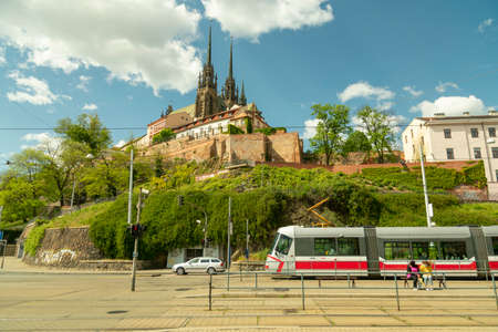 Brno, Czech Republic, may 2020 - View of the St, Peter and Paul, Petrov, Cathedralのeditorial素材