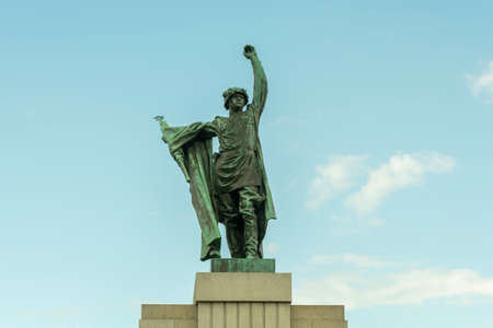 Brno, Czech Republic, may 2020 - Monument to Red Army warrior liberator.のeditorial素材