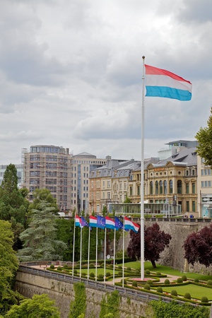Luxemburg flagのeditorial素材