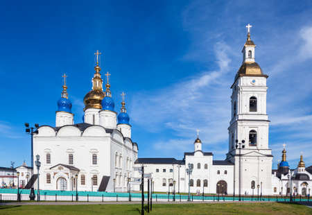 Tobolsk historical Kremlin and Sofia-Uspensky Cathedral, Russia.のeditorial素材