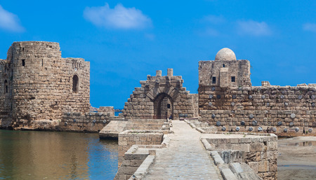 Sidon Crusader Sea Castle, Lebanonのeditorial素材