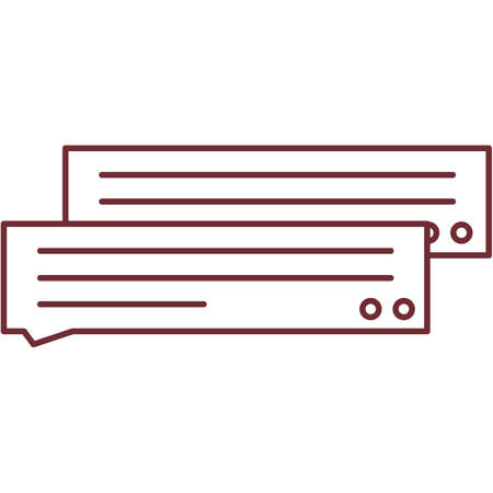 Message speech bubble flat icon vector isolatedのイラスト素材