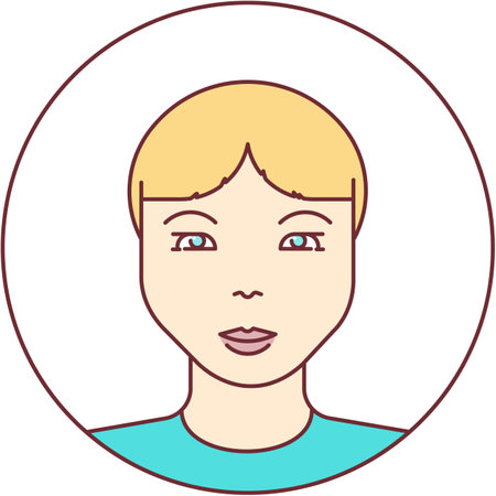 Man character avatar people face flat iconのイラスト素材