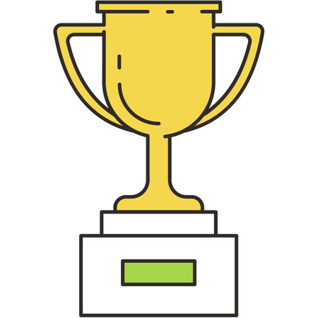 Trophy cup icon vector winner award prizeのイラスト素材