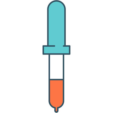 Chemistry science icon vector lab dropper pipetteのイラスト素材