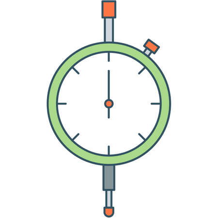 Chemistry science icon guage or stopwatch vectorのイラスト素材