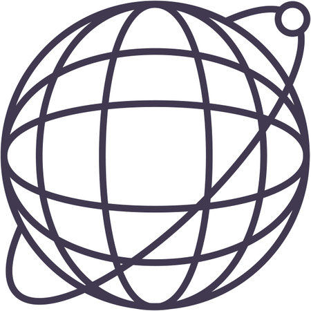 Globe icon vector world global earth internet signのイラスト素材