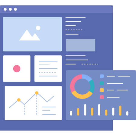 Seo analysis icon business data report vectorのイラスト素材