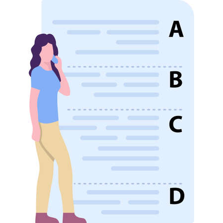 Woman call using phone book directory vector iconのイラスト素材