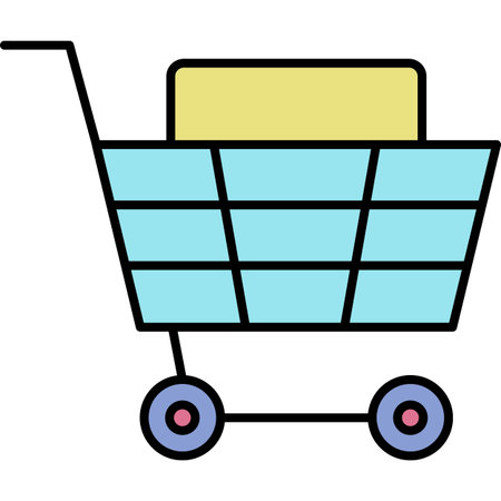 Sale supermarket basket vector market flat iconのイラスト素材