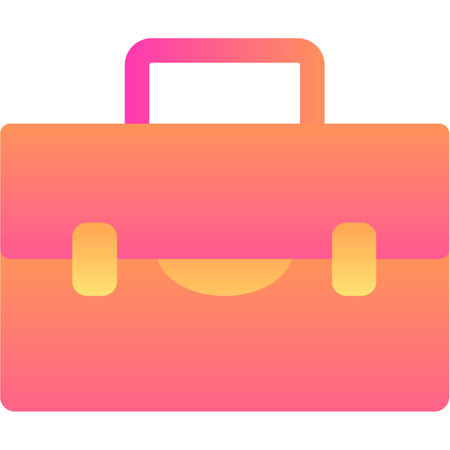 Briefcase icon vector suitcase isolated on whiteのイラスト素材