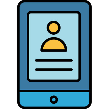 Mobile social media account icon vector isolatedのイラスト素材