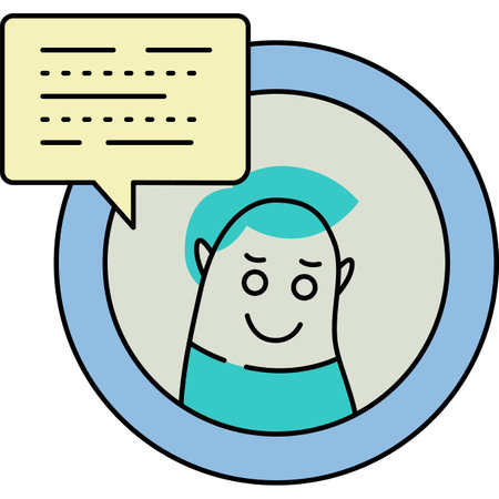 Funny character talk vector web communication iconのイラスト素材