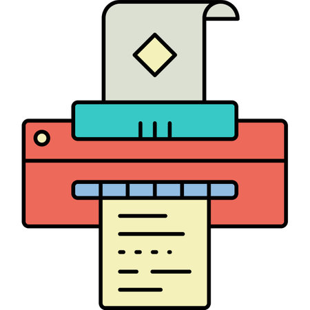 Fax icon vector printer flat telefax designのイラスト素材