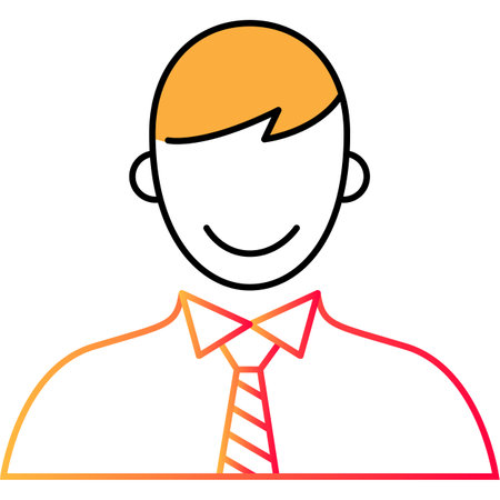 Business man portrait flat vector icon isolatedのイラスト素材