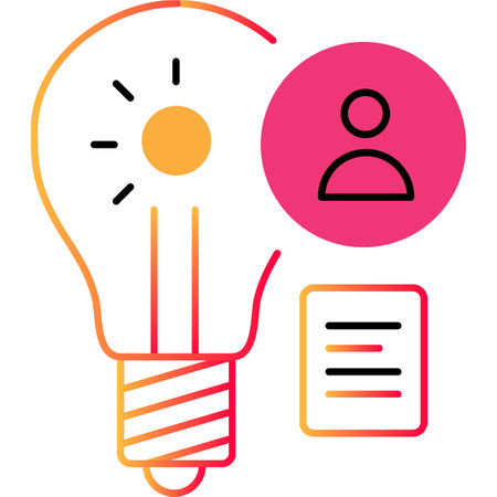 Brainstorm icon idea creation flat vector isolatedのイラスト素材