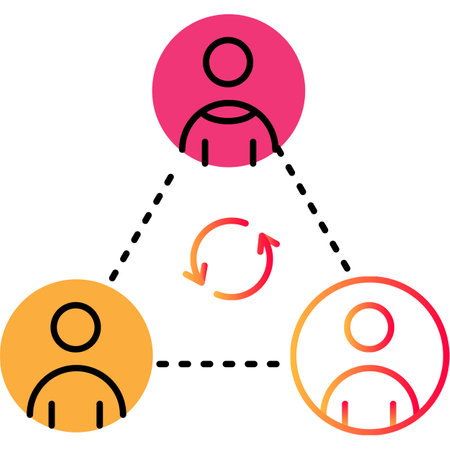 Company people icon teamwork flat vector isolatedのイラスト素材