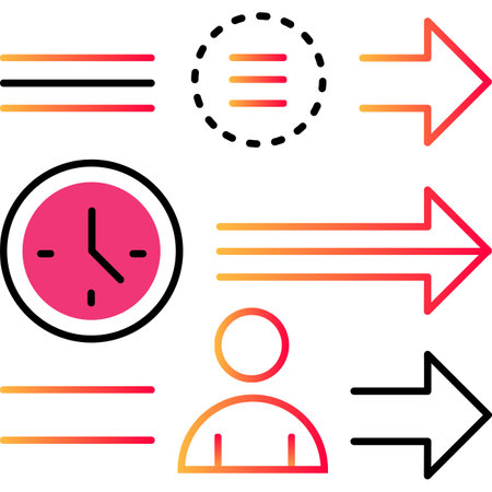 Work flow process icon time management vectorのイラスト素材