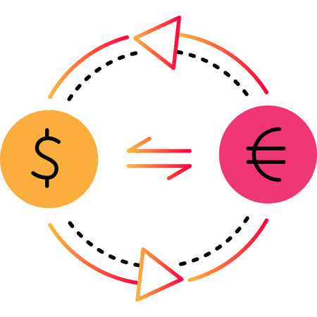 Exchange money line icon currency convert vectorのイラスト素材