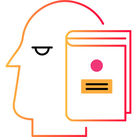 Knowledge education outline icon vector head bookのイラスト素材