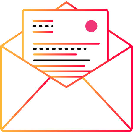 Open mail outline icon vector email letterのイラスト素材