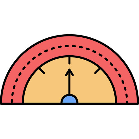 Gauge scale vector speed or power indicator iconのイラスト素材