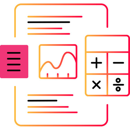 Finance calculate outline icon money tax countのイラスト素材