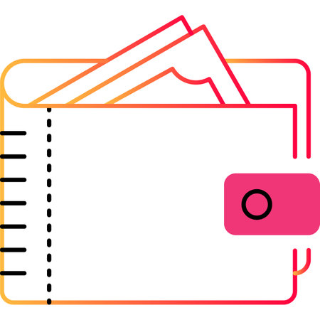 Wallet icon money vector bank and businessのイラスト素材