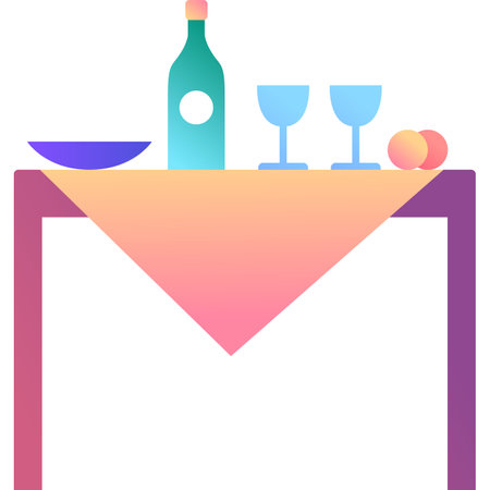 Served picnic table vector icon isolated on whiteのイラスト素材