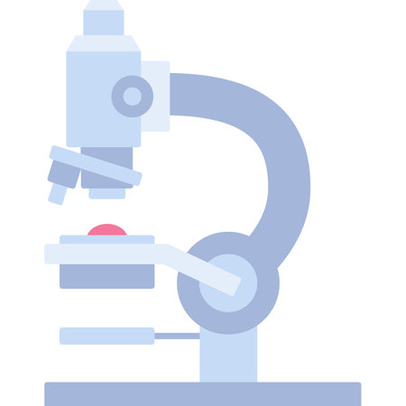 Microscope icon lab scientist research flat vectorのイラスト素材
