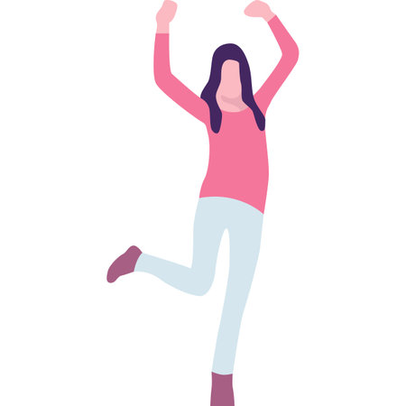 Woman dancer vector icon isolated on whiteのイラスト素材