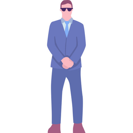Security man vector guard agent icon isolatedのイラスト素材