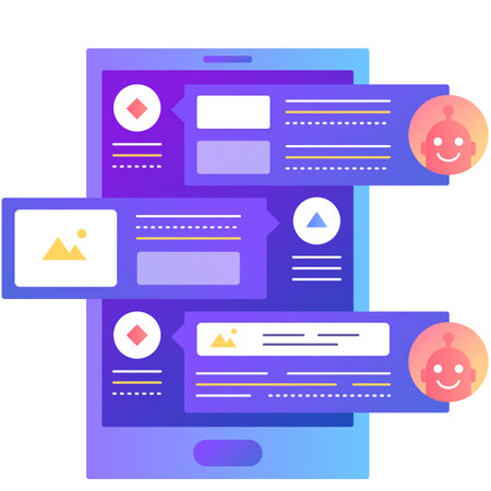 Mobile chatbot icon phone text bot vectorのイラスト素材